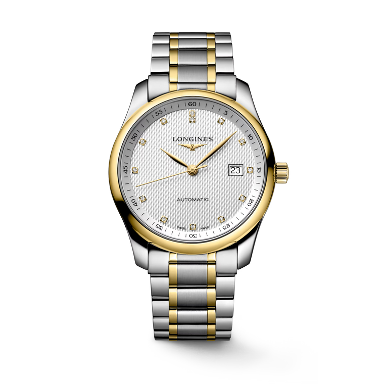 Longines Master Collection Automatic 40 mm Silver Barleycorn Dial Two-Tone Stainless Steel & 18K Yellow Gold Cap Bracelet [L2.793.5.97.7]