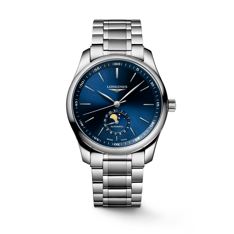 Longines Master Collection Moonphase Automatic Sunray Blue Dial Stainless Steel Bracelet 40 mm [L2.909.4.92.6]
