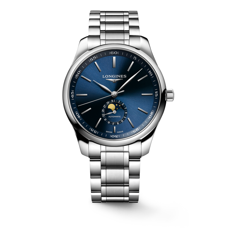 Longines Master Collection Moonphase Automatic Sunray Blue Dial Stainless Steel Bracelet 42 mm [L2.919.4.92.6]