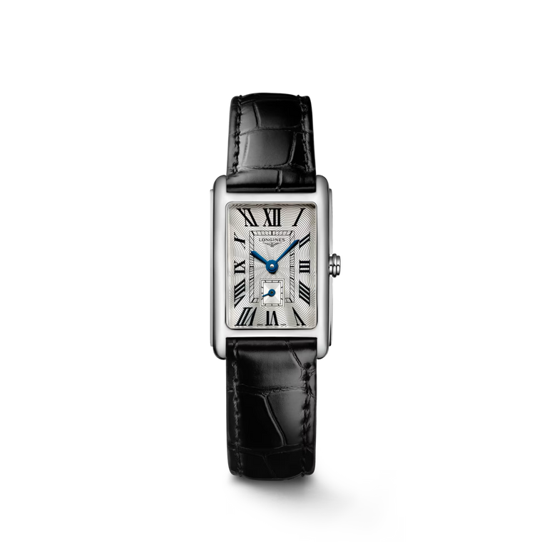 Longines DolceVita Quartz Silver Flinqué Dial Black Alligator Strap 20.80 × 32.00 mm [L5.255.4.71.0]