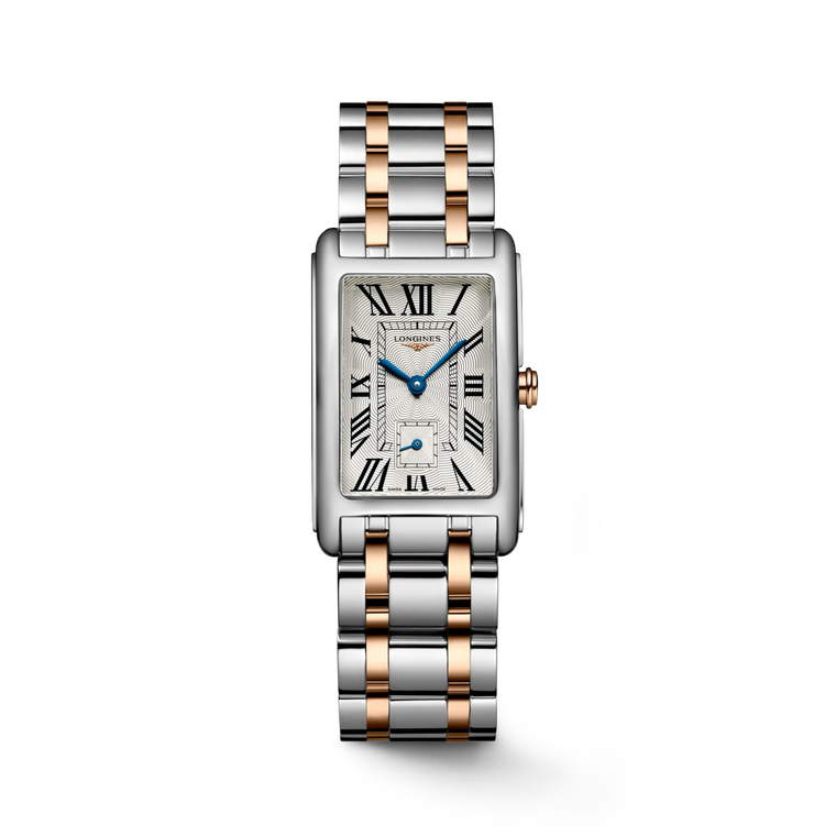 Longines DolceVita Quartz Silver “Flinqué” Dial 2-Tone Bracelet [L5.512.5.71.7]