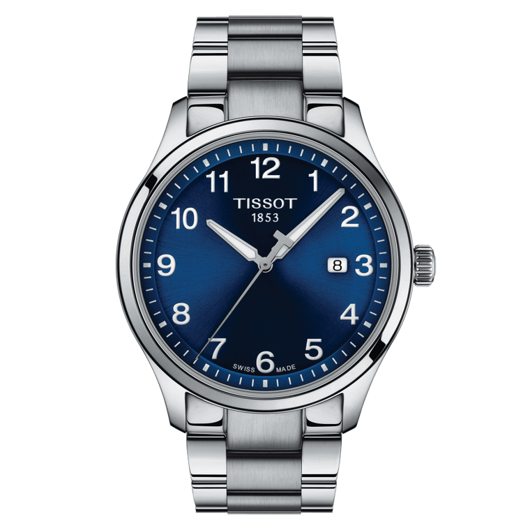 TISSOT GENT XL CLASSIC - BLUE DIAL, METAL BRACELET