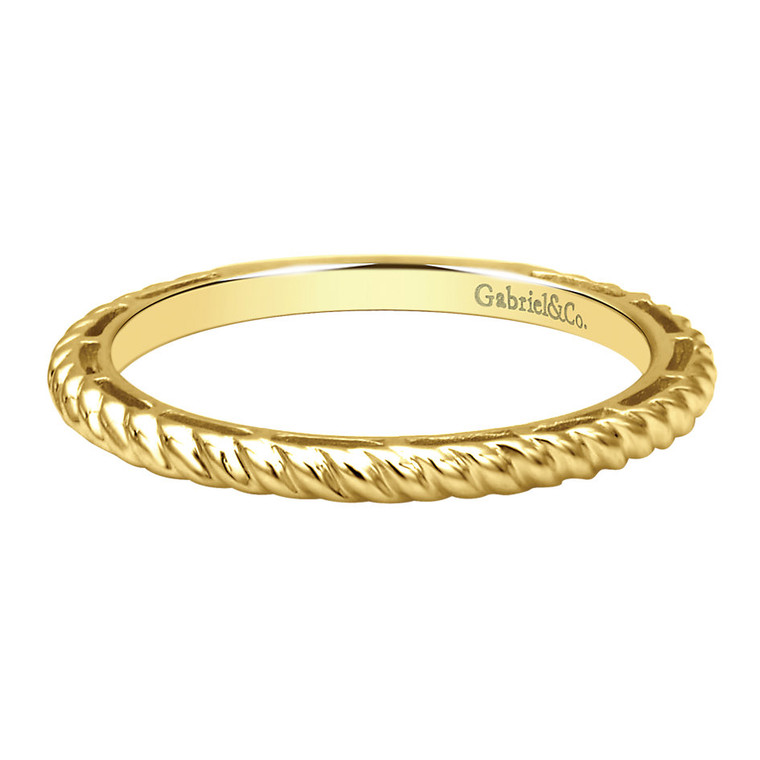 14k yellow gold ring/band with rope pattern #LR4582Y4JJJ