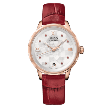 Women’s mido rainflower automatic watch in rose gold color with diamonds Amazon.com: MIDO Rainflower Night - Swiss Automatic Watch  main image 4