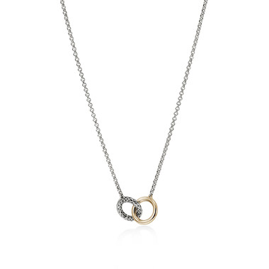 JOHN HARDY: JH Essential Linked Necklace, 14K Gold, Sterling