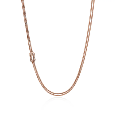 John Hardy Love Knot Necklace – 14K Rose Gold 3.6 mm NGG98756R