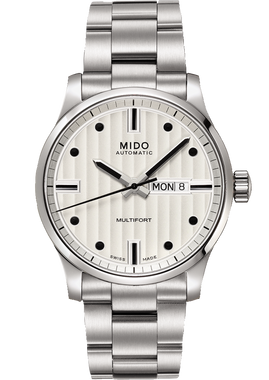 Mens Multifort, Silver dial, Stainless Steel bracelet M0054301103180
