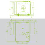 Anden A320V1 High-Capacity Grow-Optimized Dehumidifier - Dimensions