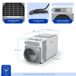 Aprilaire E100 Pro 100 Pint Whole House Dehumidifier - Dimensions View
