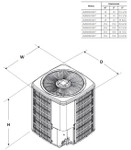 Goodman 2.5 Ton 13.8 - 14.5 SEER2 Split Heat Pump, 208/230 Volt, GSZB403010 - Diagram Image