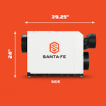 Santa Fe Ultra V100 Dehumidifier - Side Dimensions