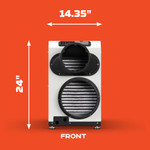 Santa Fe Ultra V125 Dehumidifier - Front Dimensions
