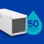 Aprilaire E050 Pro 50 Pint Whole House Dehumidifier - Spec view