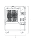 KoolBreeze by KwiKool 40" Portable Evaporating Cooling Fan, 7250 CFM, KB105L1 - Drawing View