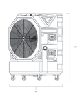 KoolBreeze by KwiKool 60" Portable Evaporating Cooling Fan, 18,800 CFM, KB190X2 - Dimensions View