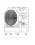 KoolBreeze by KwiKool 70" Portable Evaporating Cooling Fan, 26,000 CFM, KB280X2 - Dimensions View