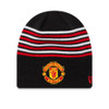 MANCHESTER UNITED STRIPE SKULL BEANIE NAVY BLACK