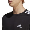 Essentials Single Jersey 3-Stripes T-Shirt Black