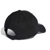 3-Stripes Cotton Twill Baseball Cap Black