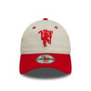 MANCHESTER UNITED CONTRAST VISOR 9FORTY CAP IVORY/RED