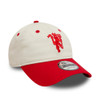 MANCHESTER UNITED CONTRAST VISOR 9FORTY CAP IVORY/RED