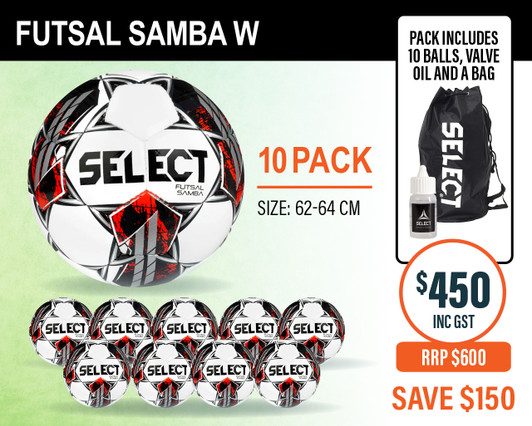 SAMBA FUTSAL BALL 10 PACK SAMBA FUTSAL BALL 10 PACK