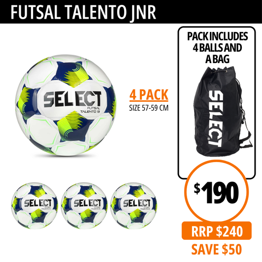 TALENTO JNR FUTSAL BALL 4 PACK