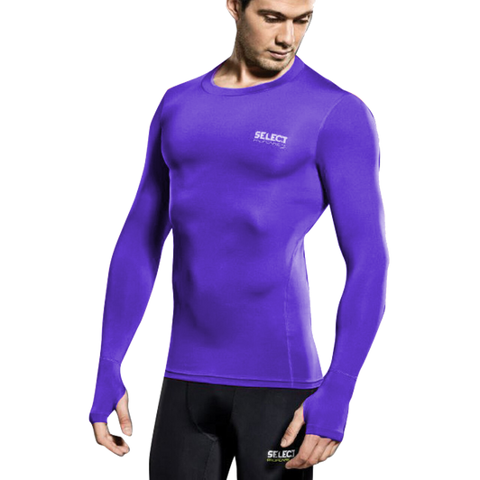 COMPRESSION JERSEY L/S WITH THUMBHOLE PURPLE