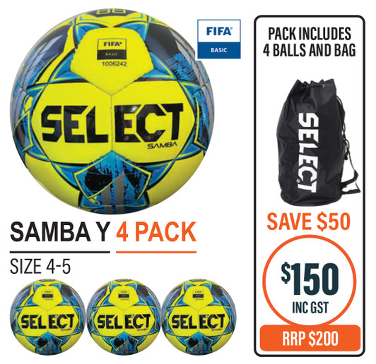 SAMBA YEL/BLUE (FOUR) BALL PACK  SAMBA YEL/BLUE (FOUR) BALL PACK