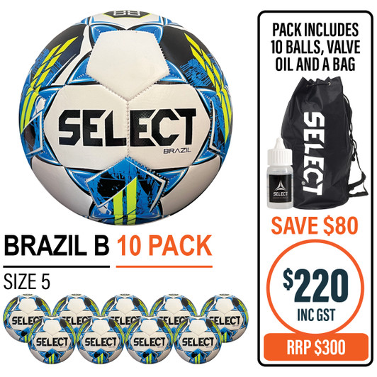 BRAZIL (TEN) BALL PACK - SIZE 5 ONLY BRAZIL (TEN) BALL PACK - SIZE 5 ONLY