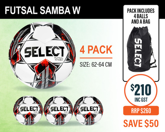SAMBA FUTSAL BALL 4 PACK SAMBA FUTSAL BALL 4 PACK