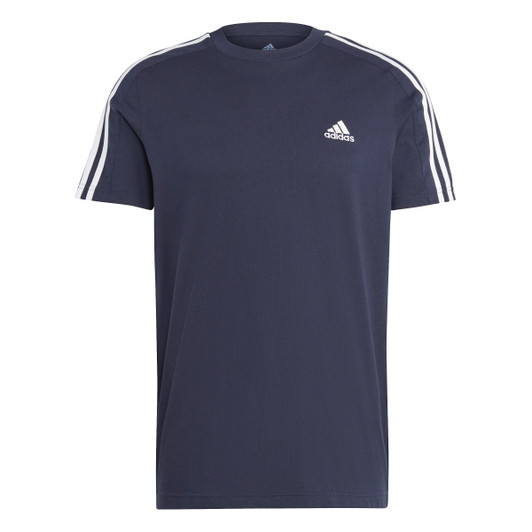 Essentials Single Jersey 3-Stripes T-Shirt Navy Essentials Single Jersey 3-Stripes T-Shirt Navy