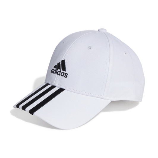 3-Stripes Cotton Twill Baseball Cap White 3-Stripes Cotton Twill Baseball Cap White