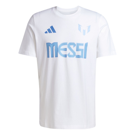 Messi Name and Number Graphic T-Shirt White/Sky Messi Name and Number Graphic T-Shirt White/Sky
