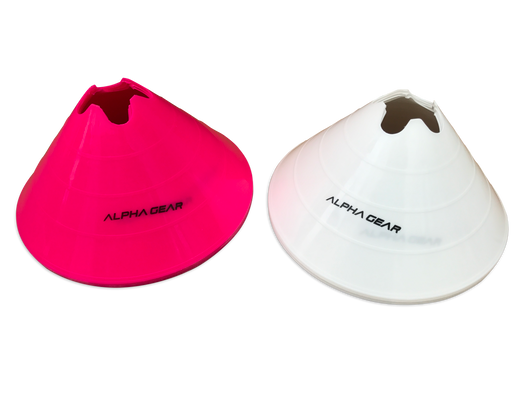 JUMBO AGILITY / MARKER CONES 8 PK WHITE PINK JUMBO AGILITY / MARKER CONES 8 PK WHITE PINK