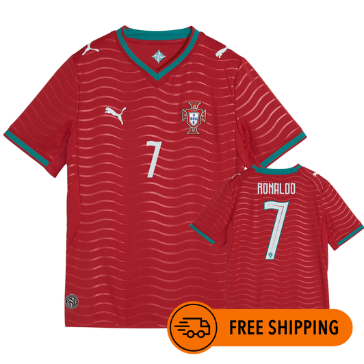 PORTUGAL (FPF) HOME JERSEY YOUTH 26 W/ #7 RONALDO