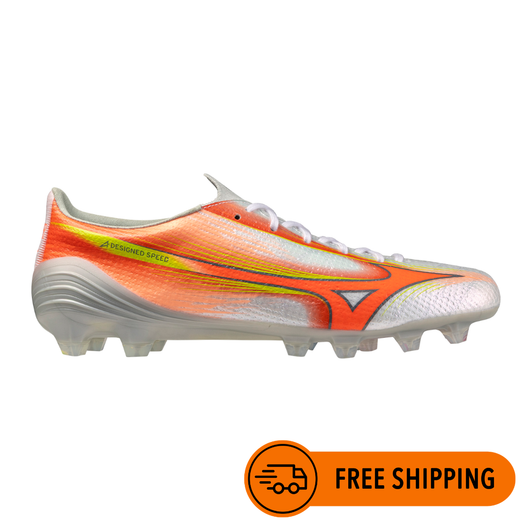 MIZUNO ALPHA III ELITE FG WHITE/ORANGE/GREEN
