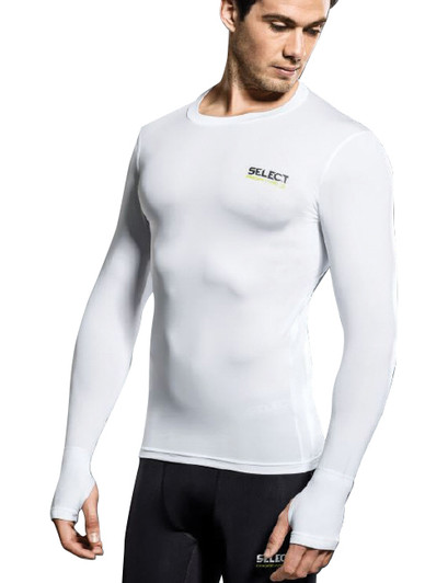 COMPRESSION JERSEY L/S WITH THUMBHOLE WHITE COMPRESSION JERSEY L/S WITH THUMBHOLE WHITE