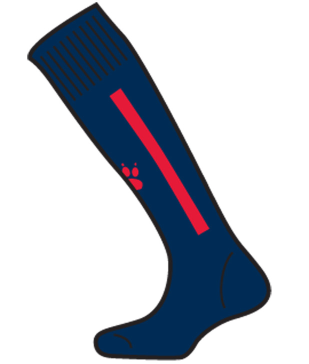 Cadiz Sock Navy/Red