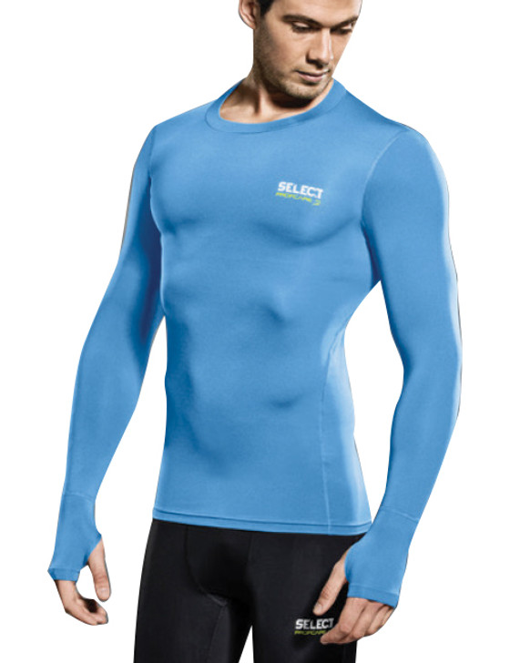 COMPRESSION JERSEY L/S WITH THUMBHOLE SKY