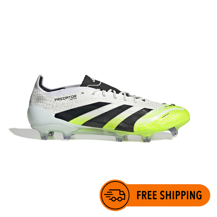 PREDATOR ELITE FG WHITE/BLACK/FLURO