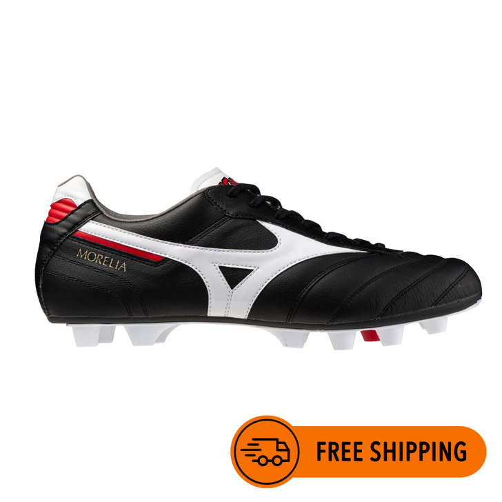 MORELIA II ELITE FG BLACK/WHITE/RED