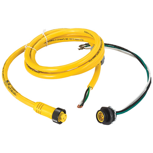 Cord Set • 16AWG / 3-Wire / 6 Ft / Quick Disconnect Female / Whip End - ESL-CS3Y6WPQDF_01.jpg