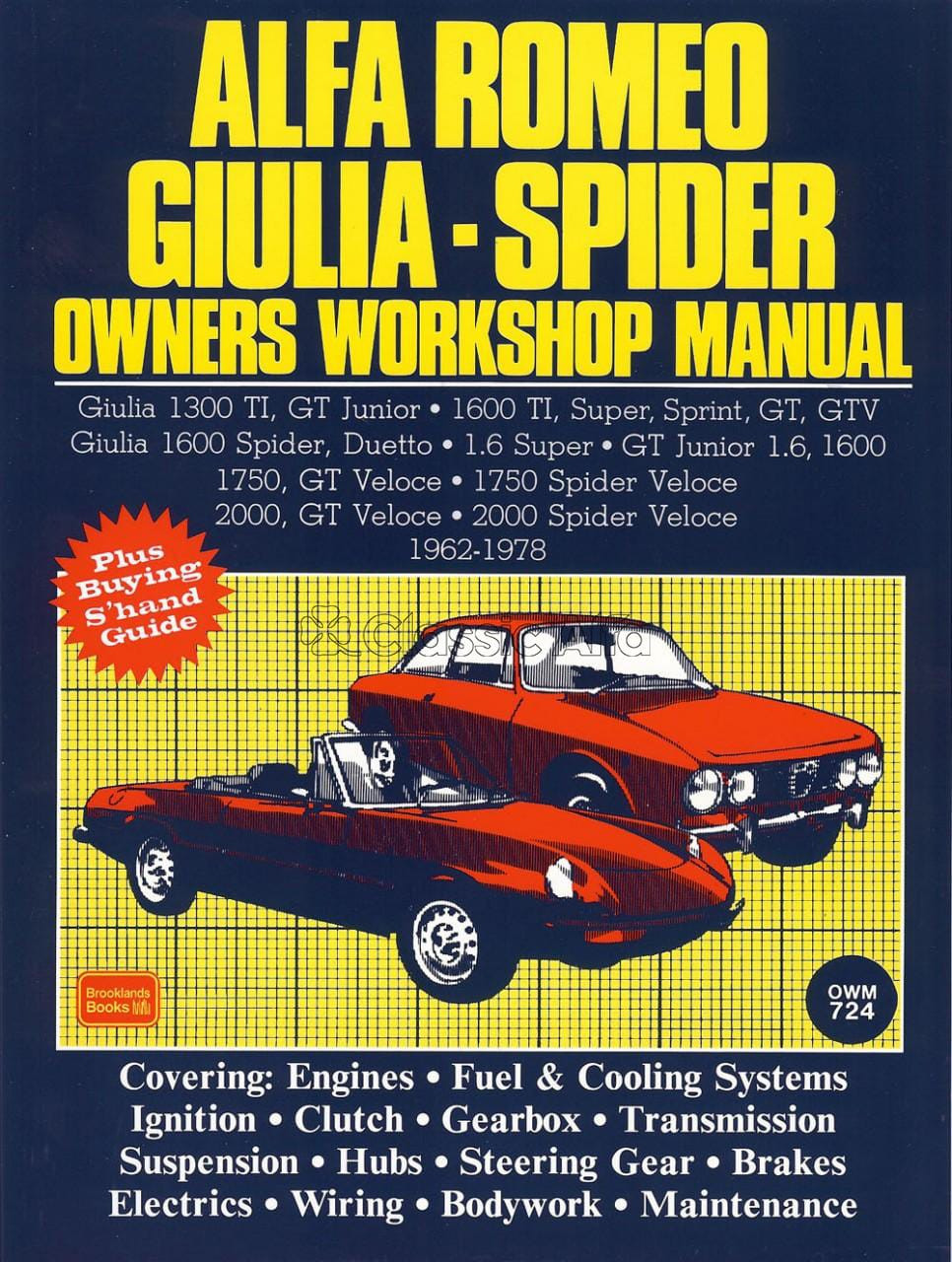 AC024 105 SERIES WORKSHOP MANUAL - BROOKLANDS BOOKS - Classic Alfa