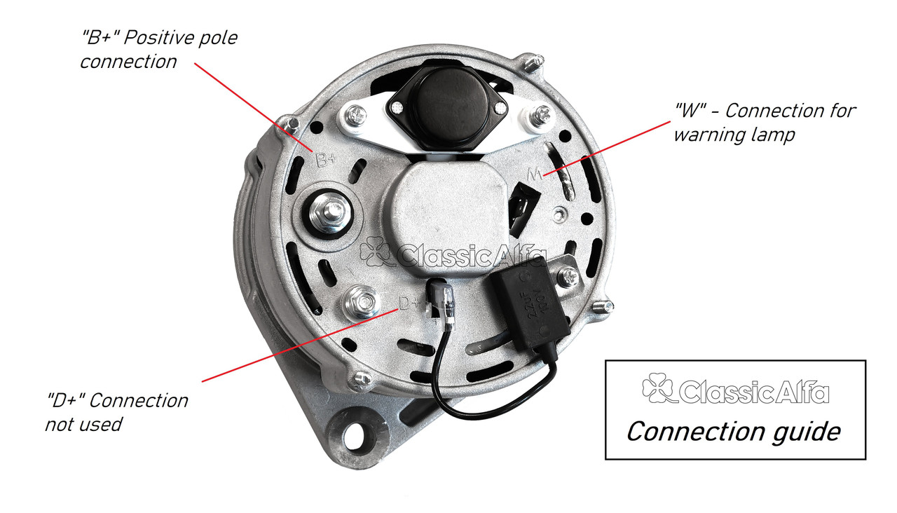 EL008/1 NEW ALTERNATOR WITH BUILT IN REGULATOR 55A Classic Alfa
