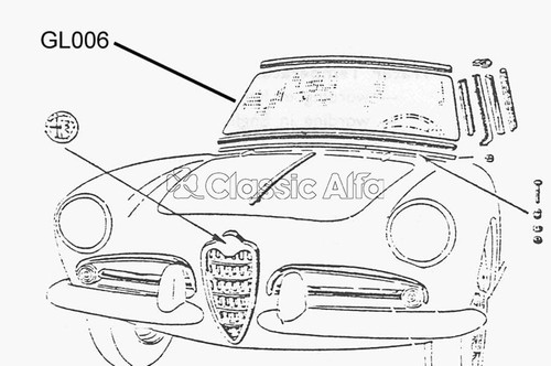 GL006 GIULIETTA SPIDER WINDSCREEN GL006 GIULIETTA SPIDER WINDSCREEN