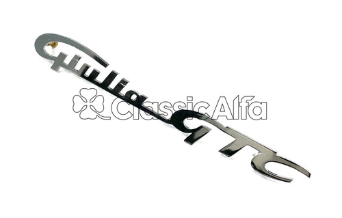 BG026 GIULIA GTC BOOTLID SCRIPT BADGE
