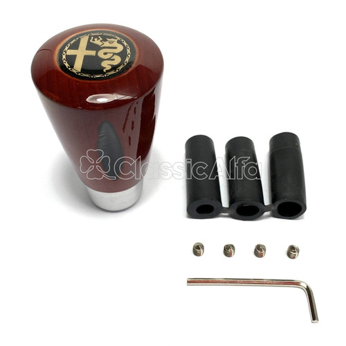 AC006 WOODEN GEARKNOB WITH ALFA BADGE AC006 WOODEN GEARKNOB WITH ALFA BADGE