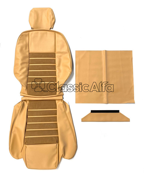 IN089 SPIDER S4 (1990-93) SEAT COVER- TAN VINYL WITH ALCANTARA IN089 SPIDER S4 (1990-93) SEAT COVER- TAN VINYL WITH ALCANTARA