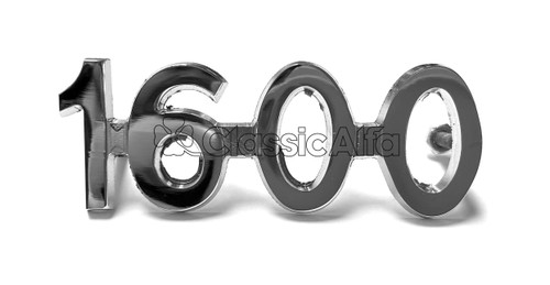 101-603 BADGE 1600 FOR REAR OF 101 SERIES GIULIA SPIDER 101-603 BADGE 1600 FOR REAR OF 101 SERIES GIULIA SPIDER